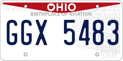 OH license plate GGX5483