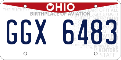 OH license plate GGX6483
