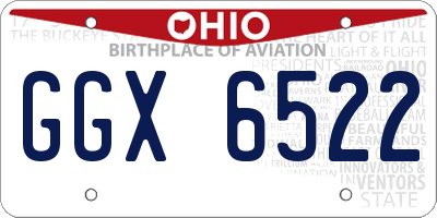 OH license plate GGX6522