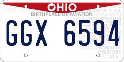 OH license plate GGX6594