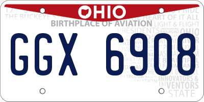 OH license plate GGX6908