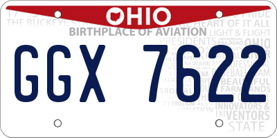 OH license plate GGX7622