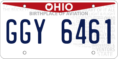 OH license plate GGY6461