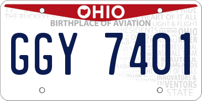 OH license plate GGY7401