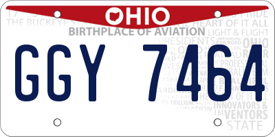 OH license plate GGY7464