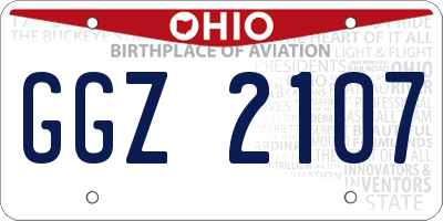 OH license plate GGZ2107