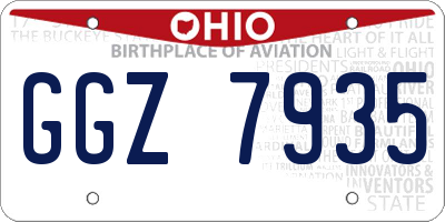 OH license plate GGZ7935