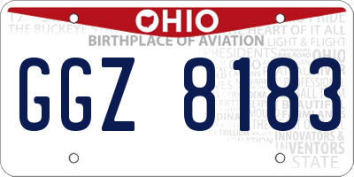 OH license plate GGZ8183