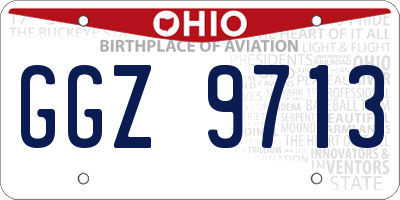 OH license plate GGZ9713