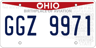 OH license plate GGZ9971
