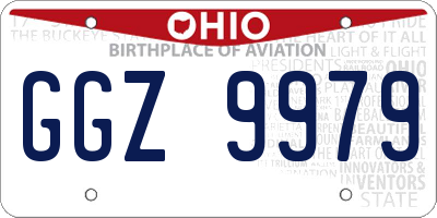 OH license plate GGZ9979