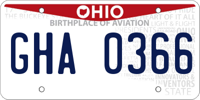 OH license plate GHA0366
