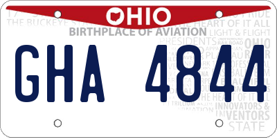 OH license plate GHA4844