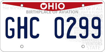 OH license plate GHC0299