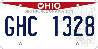 OH license plate GHC1328