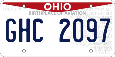 OH license plate GHC2097