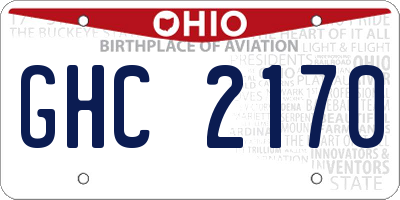 OH license plate GHC2170