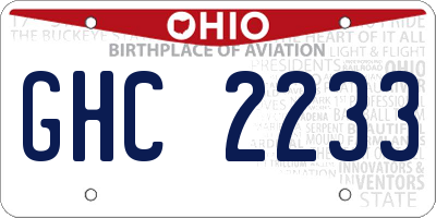 OH license plate GHC2233