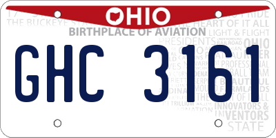 OH license plate GHC3161