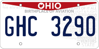 OH license plate GHC3290