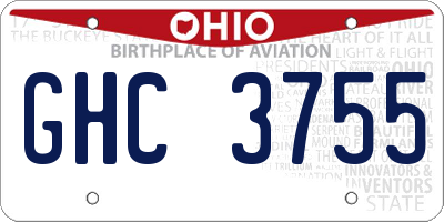 OH license plate GHC3755