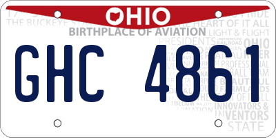 OH license plate GHC4861