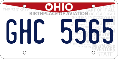 OH license plate GHC5565