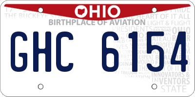 OH license plate GHC6154