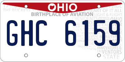OH license plate GHC6159