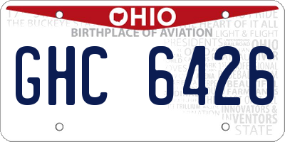 OH license plate GHC6426