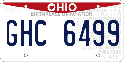 OH license plate GHC6499
