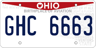 OH license plate GHC6663