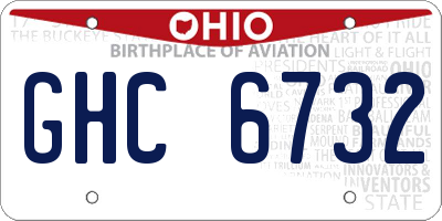 OH license plate GHC6732