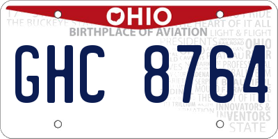 OH license plate GHC8764