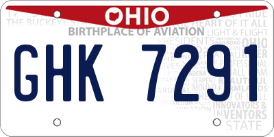 OH license plate GHK7291