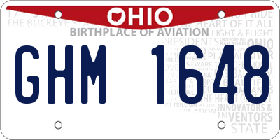 OH license plate GHM1648