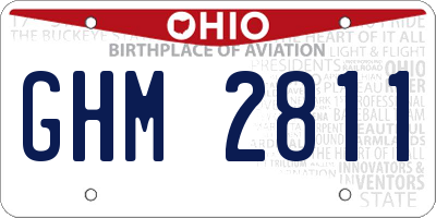 OH license plate GHM2811