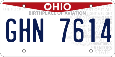 OH license plate GHN7614