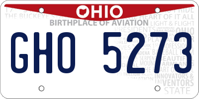 OH license plate GHO5273