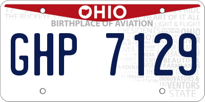 OH license plate GHP7129