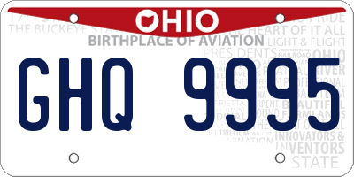 OH license plate GHQ9995