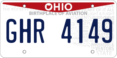 OH license plate GHR4149