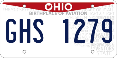 OH license plate GHS1279