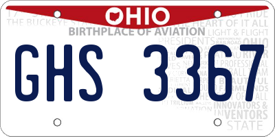 OH license plate GHS3367