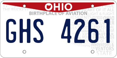 OH license plate GHS4261