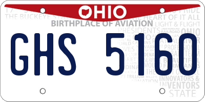 OH license plate GHS5160