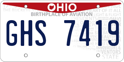 OH license plate GHS7419