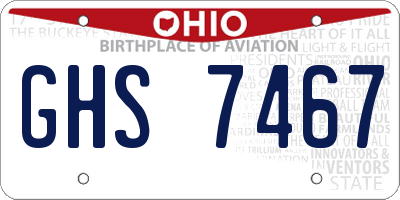 OH license plate GHS7467