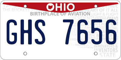 OH license plate GHS7656
