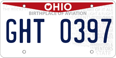 OH license plate GHT0397